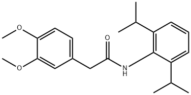 N-(2,6-diisopropylphenyl)-2-(3,4-dimethoxyphenyl)acetamide 结构式