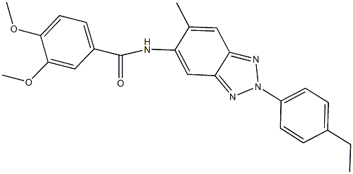 N-[2-(4-ethylphenyl)-6-methyl-2H-1,2,3-benzotriazol-5-yl]-3,4-dimethoxybenzamide 化学構造式