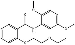 N-(2,5-dimethoxyphenyl)-2-(2-ethoxyethoxy)benzamide,903483-65-8,结构式