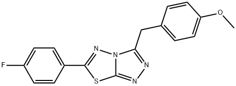 4-{[6-(4-fluorophenyl)[1,2,4]triazolo[3,4-b][1,3,4]thiadiazol-3-yl]methyl}phenyl methyl ether Struktur