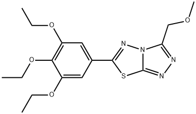 3-(methoxymethyl)-6-(3,4,5-triethoxyphenyl)[1,2,4]triazolo[3,4-b][1,3,4]thiadiazole 化学構造式