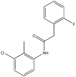 N-(3-chloro-2-methylphenyl)-2-(2-fluorophenyl)acetamide 化学構造式