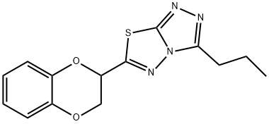 6-(2,3-dihydro-1,4-benzodioxin-2-yl)-3-propyl[1,2,4]triazolo[3,4-b][1,3,4]thiadiazole,903855-41-4,结构式