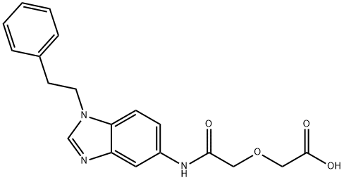 (2-oxo-2-{[1-(2-phenylethyl)-1H-benzimidazol-5-yl]amino}ethoxy)acetic acid Structure