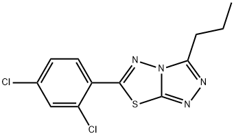 6-(2,4-dichlorophenyl)-3-propyl[1,2,4]triazolo[3,4-b][1,3,4]thiadiazole 化学構造式