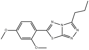 6-(2,4-dimethoxyphenyl)-3-propyl[1,2,4]triazolo[3,4-b][1,3,4]thiadiazole,903865-68-9,结构式