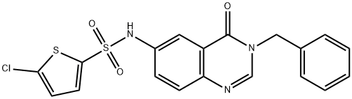 N-(3-benzyl-4-oxo-3,4-dihydro-6-quinazolinyl)-5-chloro-2-thiophenesulfonamide Structure