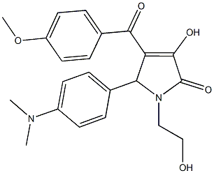 5-[4-(dimethylamino)phenyl]-3-hydroxy-1-(2-hydroxyethyl)-4-(4-methoxybenzoyl)-1,5-dihydro-2H-pyrrol-2-one Structure