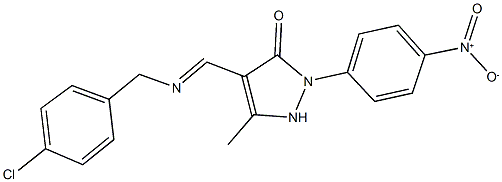 4-{[(4-chlorobenzyl)imino]methyl}-2-{4-nitrophenyl}-5-methyl-1,2-dihydro-3H-pyrazol-3-one|