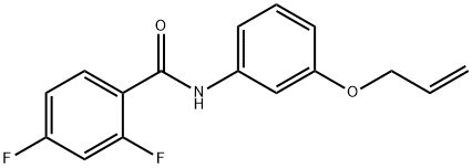 N-[3-(allyloxy)phenyl]-2,4-difluorobenzamide 化学構造式