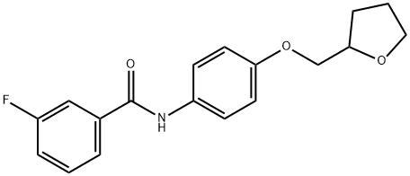 3-fluoro-N-[4-(tetrahydro-2-furanylmethoxy)phenyl]benzamide Structure