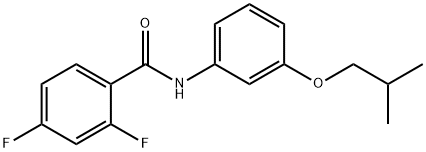 2,4-difluoro-N-(3-isobutoxyphenyl)benzamide Structure
