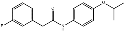 2-(3-fluorophenyl)-N-(4-isopropoxyphenyl)acetamide 化学構造式