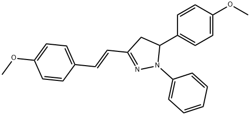 5-(4-methoxyphenyl)-3-[2-(4-methoxyphenyl)vinyl]-1-phenyl-4,5-dihydro-1H-pyrazole Structure