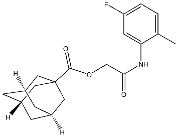 2-(5-fluoro-2-methylanilino)-2-oxoethyl 1-adamantanecarboxylate Structure