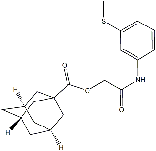 2-[3-(methylsulfanyl)anilino]-2-oxoethyl 1-adamantanecarboxylate Struktur