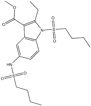 methyl 1-(butylsulfonyl)-5-[(butylsulfonyl)amino]-2-ethyl-1H-indole-3-carboxylate|