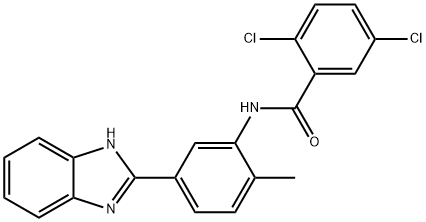 N-[5-(1H-benzimidazol-2-yl)-2-methylphenyl]-2,5-dichlorobenzamide Struktur