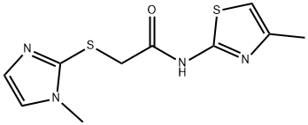 2-[(1-methyl-1H-imidazol-2-yl)sulfanyl]-N-(4-methyl-1,3-thiazol-2-yl)acetamide Structure