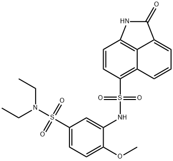 N-{5-[(diethylamino)sulfonyl]-2-methoxyphenyl}-2-oxo-1,2-dihydrobenzo[cd]indole-6-sulfonamide,905790-05-8,结构式