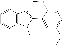 2-(2,5-dimethoxyphenyl)-1-methyl-1H-indole Struktur