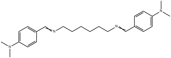 N-[4-(dimethylamino)benzylidene]-N-(6-{[4-(dimethylamino)benzylidene]amino}hexyl)amine Struktur