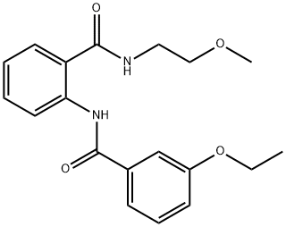 2-[(3-ethoxybenzoyl)amino]-N-(2-methoxyethyl)benzamide 化学構造式