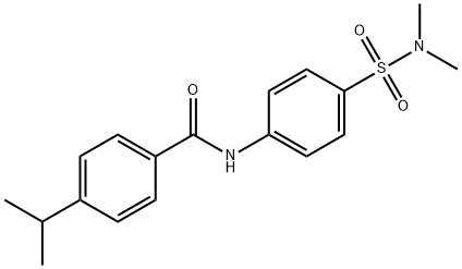 N-{4-[(dimethylamino)sulfonyl]phenyl}-4-isopropylbenzamide 结构式