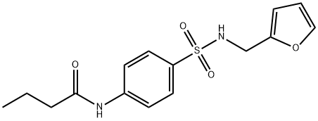 N-(4-{[(2-furylmethyl)amino]sulfonyl}phenyl)butanamide 化学構造式