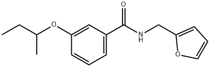 3-(sec-butoxy)-N-(2-furylmethyl)benzamide,908536-38-9,结构式