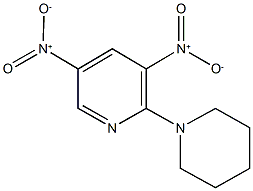 3,5-bisnitro-2-(1-piperidinyl)pyridine 化学構造式