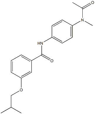 N-{4-[acetyl(methyl)amino]phenyl}-3-isobutoxybenzamide Structure