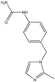 N-{4-[(2-methyl-1H-imidazol-1-yl)methyl]phenyl}urea Struktur