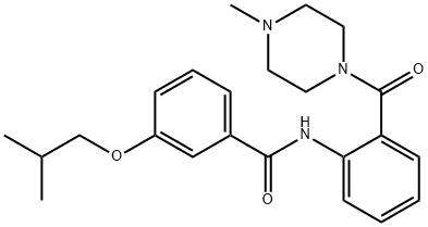 3-isobutoxy-N-{2-[(4-methyl-1-piperazinyl)carbonyl]phenyl}benzamide,909226-23-9,结构式