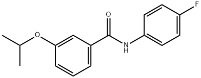 N-(4-fluorophenyl)-3-isopropoxybenzamide 化学構造式