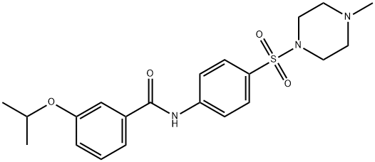 3-isopropoxy-N-{4-[(4-methyl-1-piperazinyl)sulfonyl]phenyl}benzamide,909352-90-5,结构式