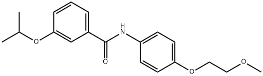 3-isopropoxy-N-[4-(2-methoxyethoxy)phenyl]benzamide 结构式