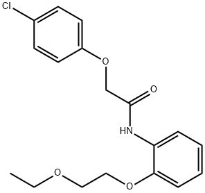 2-(4-chlorophenoxy)-N-[2-(2-ethoxyethoxy)phenyl]acetamide,909354-72-9,结构式