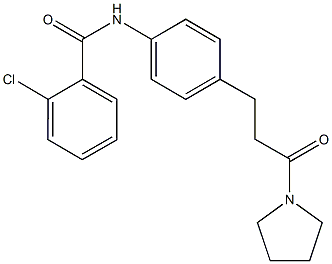 2-chloro-N-{4-[3-oxo-3-(1-pyrrolidinyl)propyl]phenyl}benzamide,909361-63-3,结构式