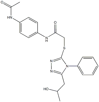 N-[4-(acetylamino)phenyl]-2-{[5-(2-hydroxypropyl)-4-phenyl-4H-1,2,4-triazol-3-yl]sulfanyl}acetamide|