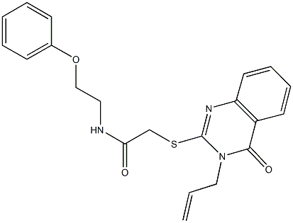 2-[(3-allyl-4-oxo-3,4-dihydro-2-quinazolinyl)sulfanyl]-N-(2-phenoxyethyl)acetamide|