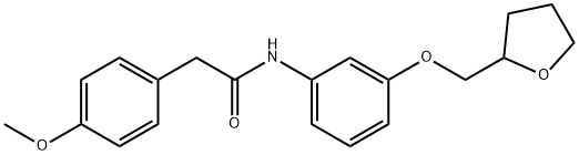 2-(4-methoxyphenyl)-N-[3-(tetrahydro-2-furanylmethoxy)phenyl]acetamide|
