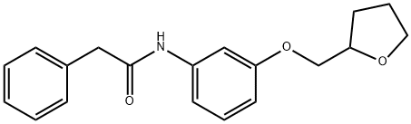 2-phenyl-N-[3-(tetrahydro-2-furanylmethoxy)phenyl]acetamide 化学構造式
