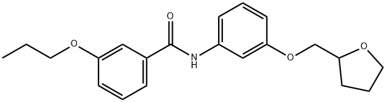 3-propoxy-N-[3-(tetrahydro-2-furanylmethoxy)phenyl]benzamide Structure