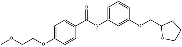 4-(2-methoxyethoxy)-N-[3-(tetrahydro-2-furanylmethoxy)phenyl]benzamide,909381-56-2,结构式