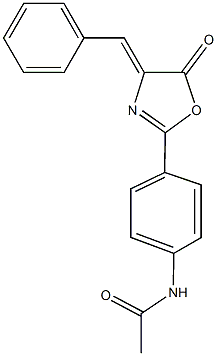 N-[4-(4-benzylidene-5-oxo-4,5-dihydro-1,3-oxazol-2-yl)phenyl]acetamide Structure