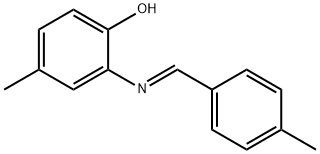 4-methyl-2-[(4-methylbenzylidene)amino]phenol 结构式
