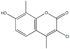 3-chloro-7-hydroxy-4,8-dimethyl-2H-chromen-2-one Structure