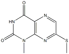1-methyl-7-(methylsulfanyl)-2,4(1H,3H)-pteridinedione Struktur