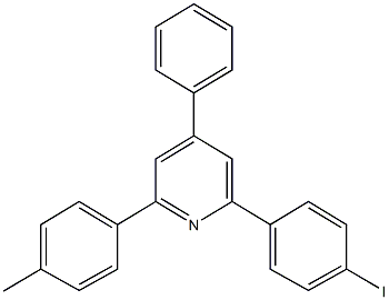 2-(4-iodophenyl)-6-(4-methylphenyl)-4-phenylpyridine Struktur